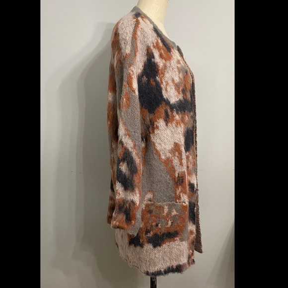 SELECTED FEMME LONG SLEEVE WOOL/MOHAIR KNIT CARDIGAN - Picture 2 of 5